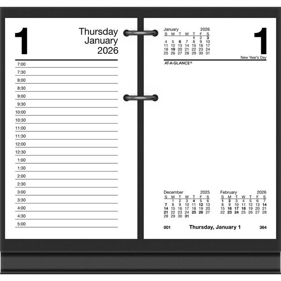 2026 AT-A-GLANCE Daily Desk Calendar Refill 3.5" x 6" Loose-Leaf E71750 Office - Picture 10 of 11